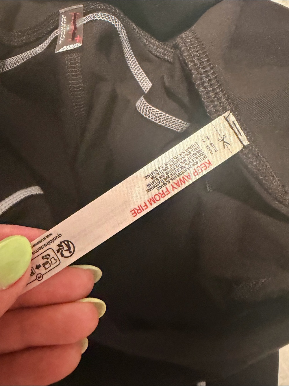 Free People Black High-Rise Leggings with White Piping - Picture 10 of 10